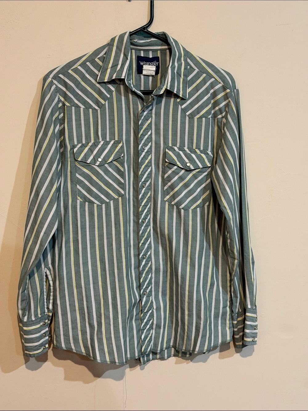 Vintage Wrangler Men's Striped Western Pearl Snap Shirt